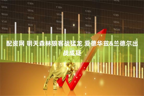 配资网 明天森林狼客战猛龙 爱德华兹&兰德尔出战成疑